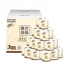 京东商城 清风（app）卷纸 原木纯品3层180克27卷 整箱销售 *3件 94.7元（合31.57元/件）