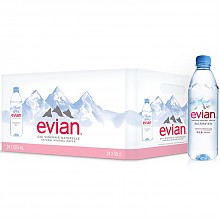 京东商城 法国进口 达能正品 依云（evian）天然矿泉水 500ml*24瓶 134元