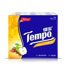 京东商城 得宝(Tempo) 手帕纸 迷你4层加厚7张*12包 苹果木味 *10件 50元（合5元/件）