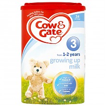 京东商城 英国牛栏 Cow＆Gate 婴幼儿奶粉3段（1-2岁）900g 99元