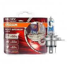 京东商城 欧司朗(OSRAM)汽车灯泡大灯近光灯远光灯卤素灯 激光夜行者限量版 H4 增亮130% 色温4300K 2支装 229元（需用券）