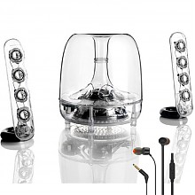 京东商城 哈曼卡顿SoundSticks III 3代 水晶 低音炮音箱 +JBL T110 黑色 手机耳机 音乐全能套装 838元（需用券）