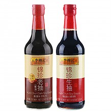 京东商城 李锦记 锦珍生抽500ml+锦珍老抽500ml 鲜香酿造调味酱油组合 9.9元