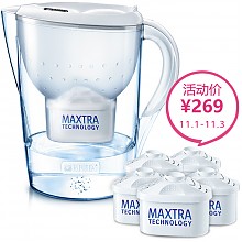 京东商城 碧然德（BRITA）Marella 金典系列 3.5L（白色）一壶六芯装 269元