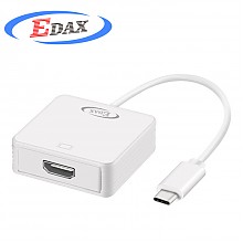 京东商城 EDAX Type-C转HDMI转换器 新MacBook配件高清扩展适配器转接头线 USB-C口连接电视投影仪视频连接线 白色E031 *2件 106.8元（合53.4元/件）