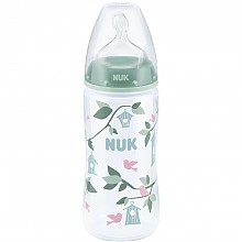 京东商城 NUK宽口径PP奶瓶300ml配防胀气奶嘴（0-6个月硅胶中圆孔）男宝宝款（图案随机) *3件 110元（合36.67元/件）