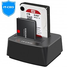 京东商城 IT-CEO 双盘位USB3.0硬盘底座 2.5/3.5英寸通用 SATA串口SSD固态移动硬盘盒外置盒子 黑 IT-182S 109元