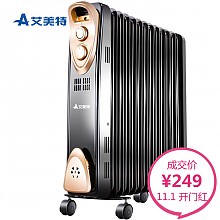 京东商城 艾美特（Airmate）取暖器/家用电暖器/电暖气 13片电热油汀 HU1323-W1 249元