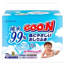 京东商城 新低好价：大王（GOO.N） 婴儿柔湿巾 70片*3包 11.11元，限购1件