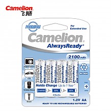 京东商城 飞狮（Camelion） AlwaysReady 储能型低自放5号镍氢充电电池 2100毫安时 4节卡装 *7件 109.3元（合15.61元/件）