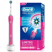 京东商城 历史新低：Oral-B 欧乐-B P2000 电动牙刷 樱花粉限量版 189.11元含税包邮