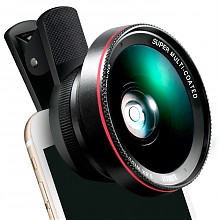 京东商城 猎奇（LIEQI）LQ-025手机镜头 抗畸变广角微距套装 苹果华为外置摄像头 自拍照相镜头 黑色 89元