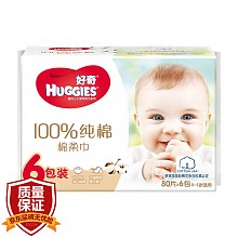 京东商城 好奇 Huggies 婴儿棉柔巾非湿巾 80抽6包装 （干湿两用） *9件 339.1元（合37.68元/件）