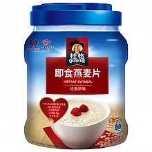 京东商城 桂格（Quaker）早餐谷物 膳食纤维 即食燕麦片 1000克 罐装（新老包装替换中） *9件 115.1元（合12.79元/件）