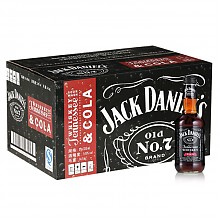 京东商城 杰克丹尼（Jack Daniel`s）洋酒 威士忌可乐预调酒鸡尾酒330ml*24瓶 整箱装 219元（需用券）