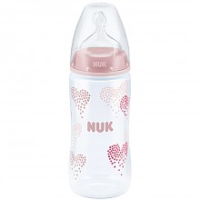 京东商城 NUK宽口径PP奶瓶300ml配防胀气奶嘴（0-6个月硅胶中圆孔）女宝宝款（图案随机) *3件 110元（合36.67元/件）