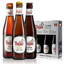 京东商城 比利时进口 小丑（Paljas）精酿啤酒330ml*3瓶 礼盒装 29.9元