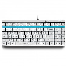 京东商城 雷柏（Rapoo） V500 游戏机械键盘 游戏键盘 电脑键盘 笔记本键盘 白色 黑轴 89元
