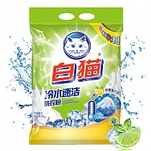 京东商城 白猫 冷水速洁无磷洗衣粉4000g 22.9元