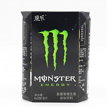 京东商城 Monster  魔爪能量型维生素运动饮料 330ml*4罐 四连包 19.9元