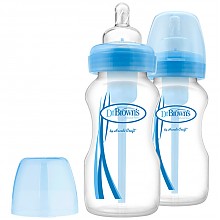 京东商城 布朗博士(DrBrown’s) 宽口径PP奶瓶 婴儿新生儿宝宝防胀气奶瓶270ml 2个装(蓝色) *2件 99元（合49.5元/件）