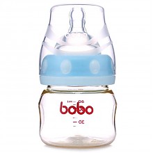 京东商城 乐儿宝（bobo）新生儿奶瓶宝宝果汁瓶（80ml蓝色ILP114-B四色可选） *2件 59元（合29.5元/件）