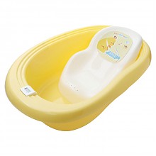 京东商城 日康浴盆婴儿儿童洗澡盆大号感温 RK-X1003-2(浅黄色） *2件 129元（合64.5元/件）