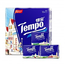 京东商城 得宝(Tempo) 手帕纸 迷你欧式印花4层7张*12包 天然无味 *2件 18.9元（合9.45元/件）