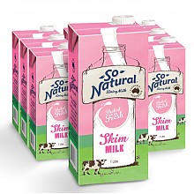 京东商城 澳洲进口牛奶 澳伯顿 So Natural 脱脂UHT牛奶1箱 1Lx12盒 55.3元