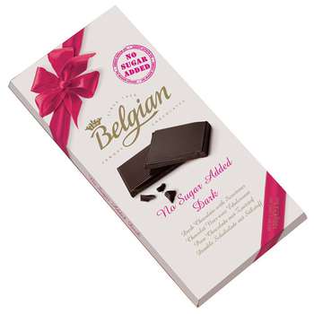 比利时进口Belgian白丽人麦芽糖醇黑巧克力100g  