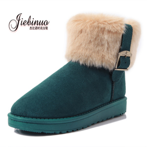  包邮冬季新款保暖女式女靴平跟厚底女 靴短靴雪地靴
