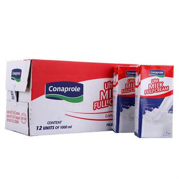 乌拉圭 Conaprole卡贝乐超高温灭菌全脂纯牛奶1L*12盒  